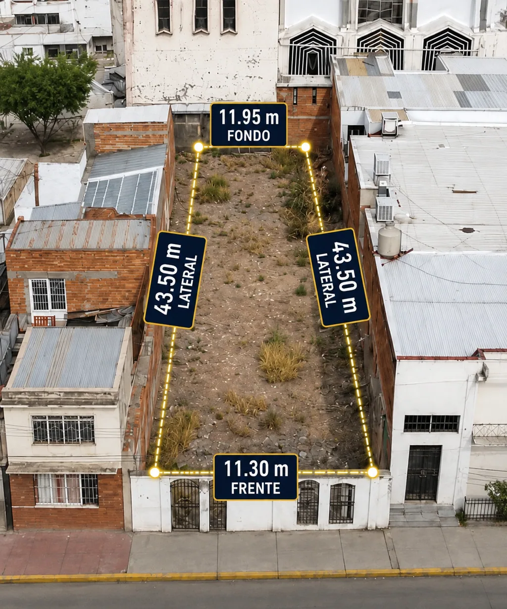 Terreno de uso mixto para desarrollo en Colonia Obrera